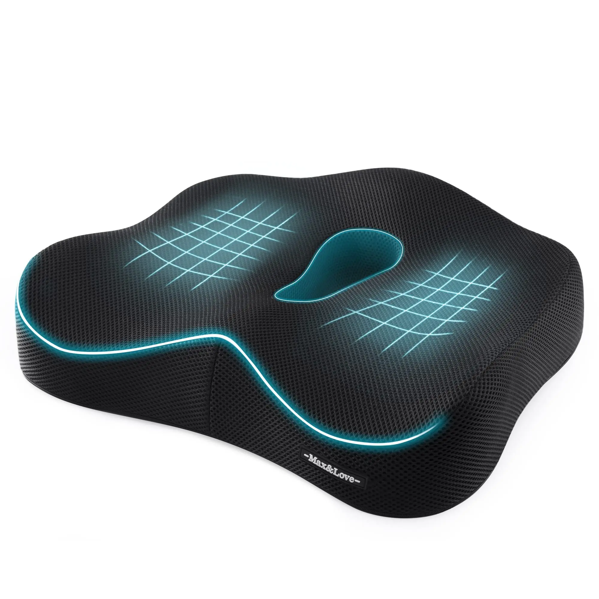 Memory Foam Seat Chair Cushion for Relieves Back Sciatica Pain Tailbone Pain Coccyx Degenerating Disc Orthopedic Osteoarthritis Prostate Cushion Low Back Pain Cushion Hip Shaping