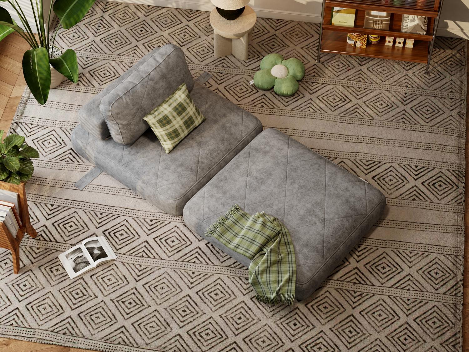 Yitahome 2-in-1 Foldable Sofa Bed, Super Comfy Chair Bed, with Pillow Foldable Mattress, with Support, Space Saver for Living Room, Bedroom, Guests