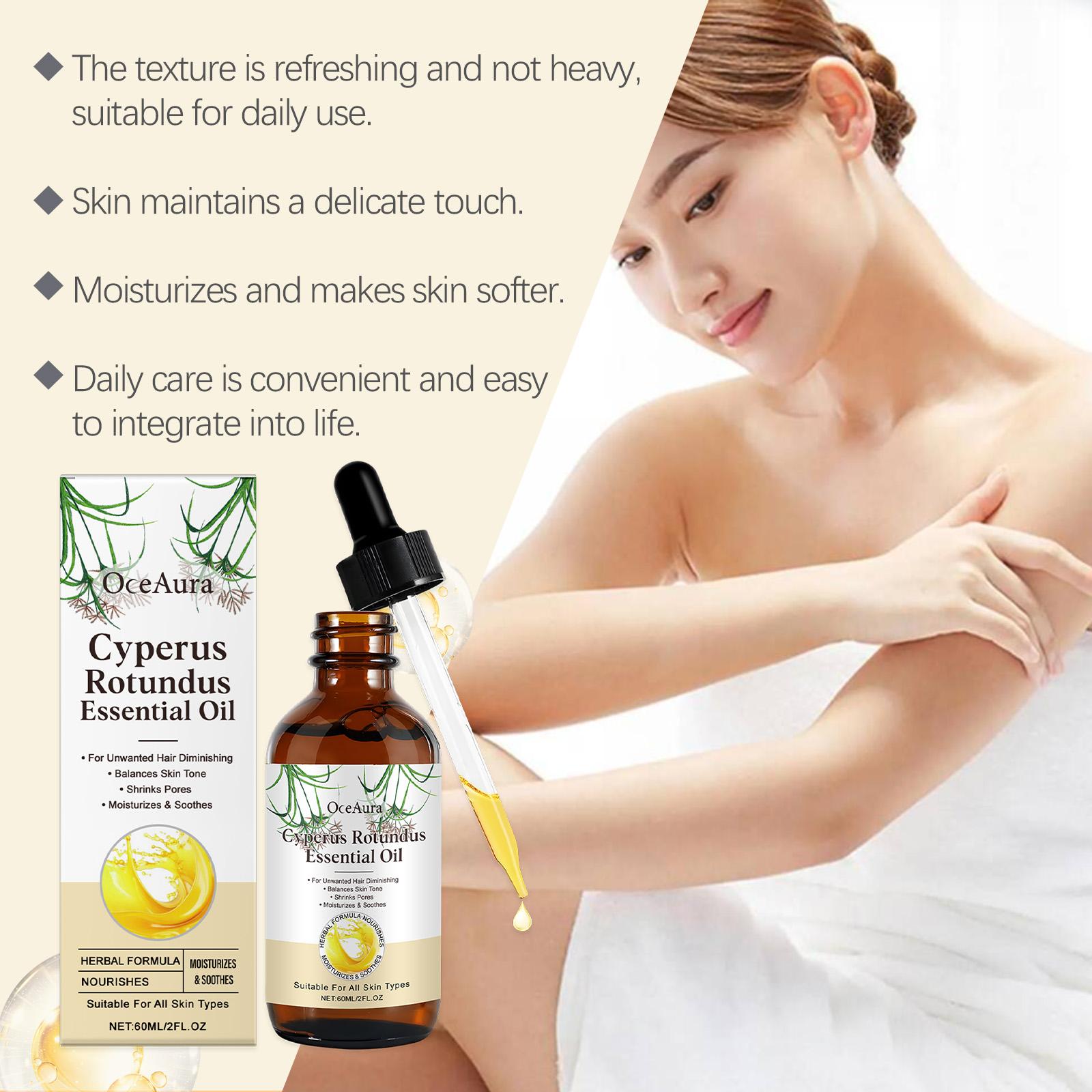 Herbal Hair Removal Care Oil, Gentle Hair Cleansing, Smooth Skin, Aloe Vera Extract, Soothes Sensitive Skin After Shaving