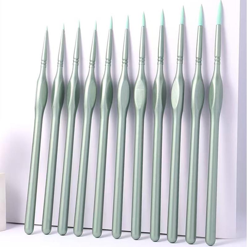 Miniature Paint Brushes,11pcs Small Fine Tip Paintbrushes, Micro Detail Precision Paint Brush Set,Triangular Grip Handles Art Brushes, Artwork, Artwork Supplies