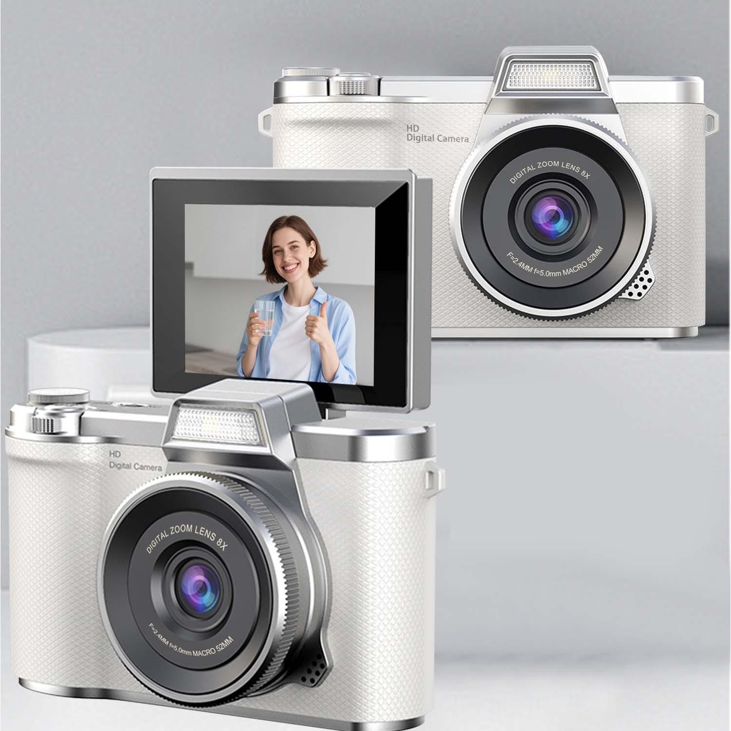 Fashion Vintage Digital Portable Camera High Resolution Portable Design for Social Media Content Creation Small Video Recording USB Charging