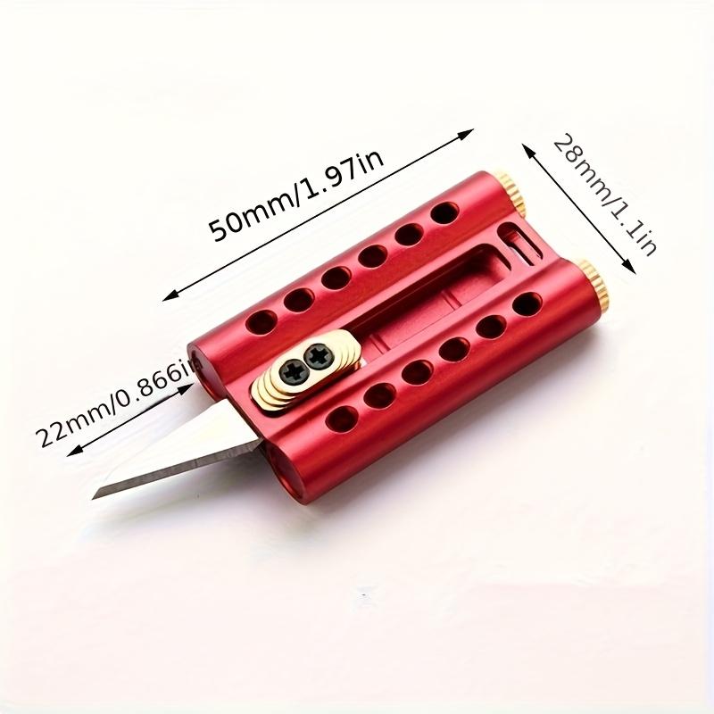 Multifunctional Paper Cutter Knife, Sharp Pocket Knife, Portable Mini Push-Pull Craft Knife Keychain Hanging Decoration, Cutting Supplies
