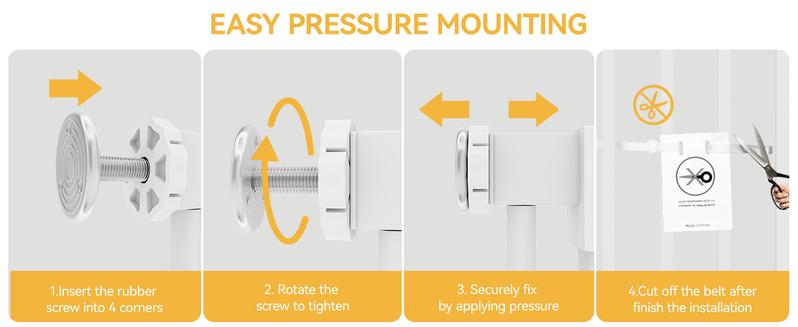 Yitahome Extra Tall 55" High Metal Dog Gate with Cat Door, Auto Close Pet Gate Indoor for Stairs, Doorways, Baby Gate With Pet Door Dog Cat Child Safety Extra Wide Walk Thru Fence Guard