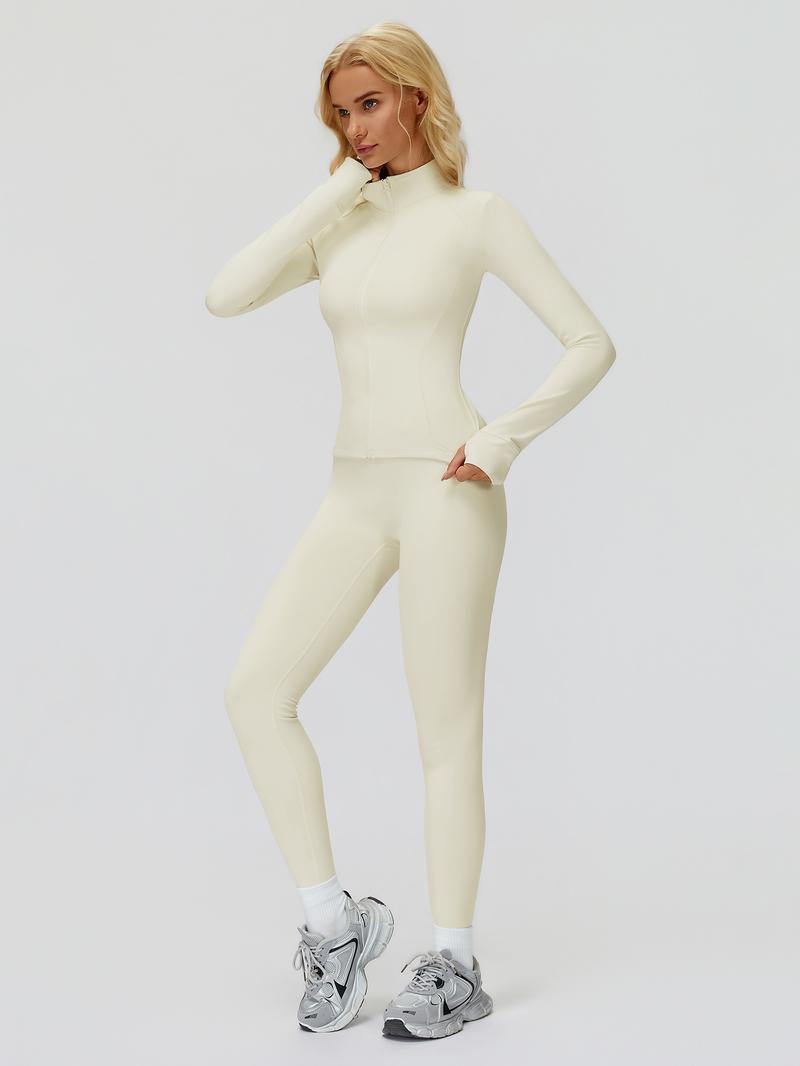 Autumn Winter Casual Versatile Set, Zipper Windproof Warm Fleece Set, Outdoor Running Fitness Sports Set, Men's Active Wear, Sports Suit Tracksuits