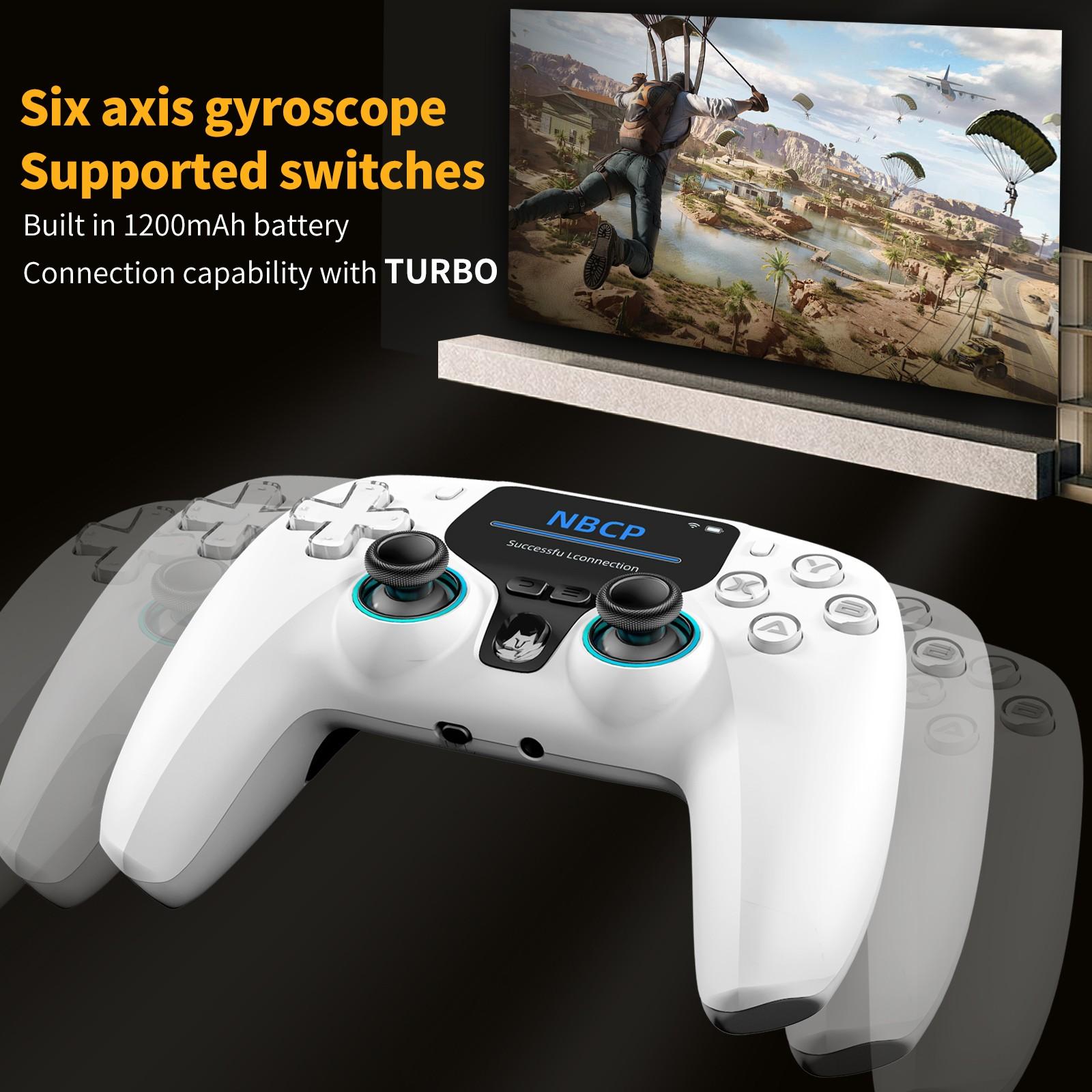 Multi-Platform Hall Game Controller, Long-Life Joystick Trigger, Back Button Programming, 5-Level Vibration, Full Function Calibration