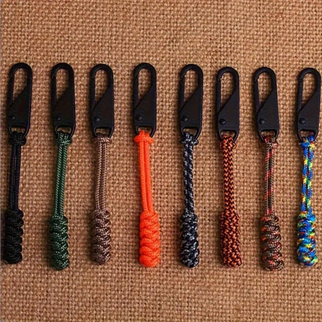 Replaceable Zipper Pulls, Reusable Durable Zipper Slats & Ropes, Ideal for Backpacks, Jackets, Bags, Outdoor Camping & Mountaineering