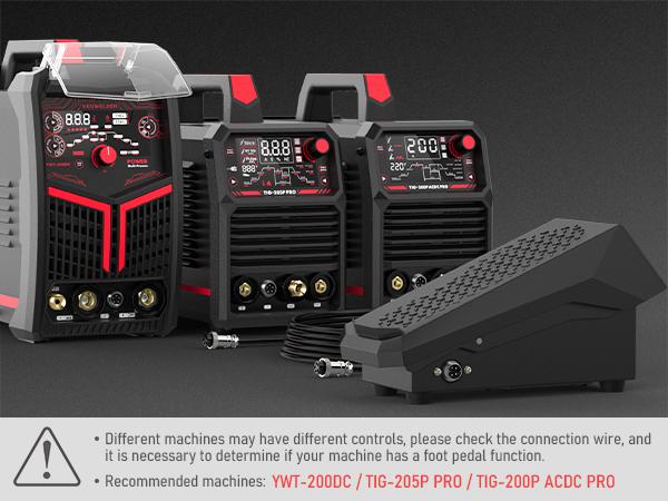 YESWELDER 5-Pin TIG Welding Foot Pedal | Precision Amperage Control for CT-520, TIG-200P-ACDC-PRO & TIG-205P-PRO TIG Welder