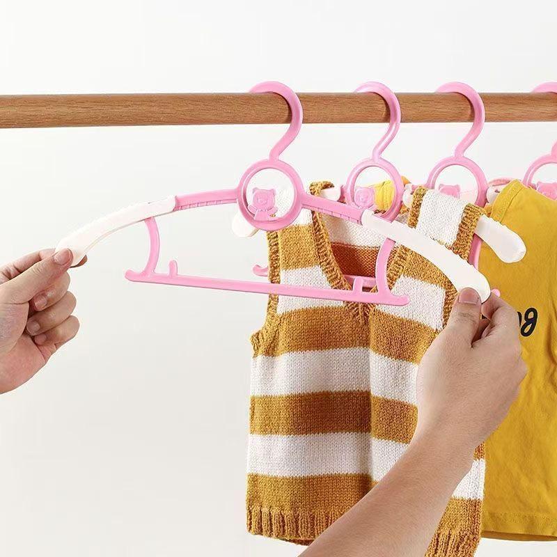 5/10/20Pcs Baby Nursery Closet Hangers, Ultra Thin Non-Slip and Extendable Laundry Infant Pant Hanger for Newborn Clothes - Adjustable Children Coat Hanger for Girl Boy Toddler Kids Child