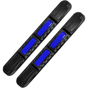 YoRise 2PCS Car Bumper Guard Strip, Anti-Collision Anti-Scratch Car Bumper Protector Trim with Reflective Patch, Foldable Door Edge Guard for Most Cars (Blue)