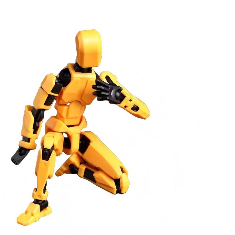 Stress Relief Toy Building Blocks Figure Assembly Model, Multi-Joint Poseable Doll, Construction Gift, Fun Educational Playset