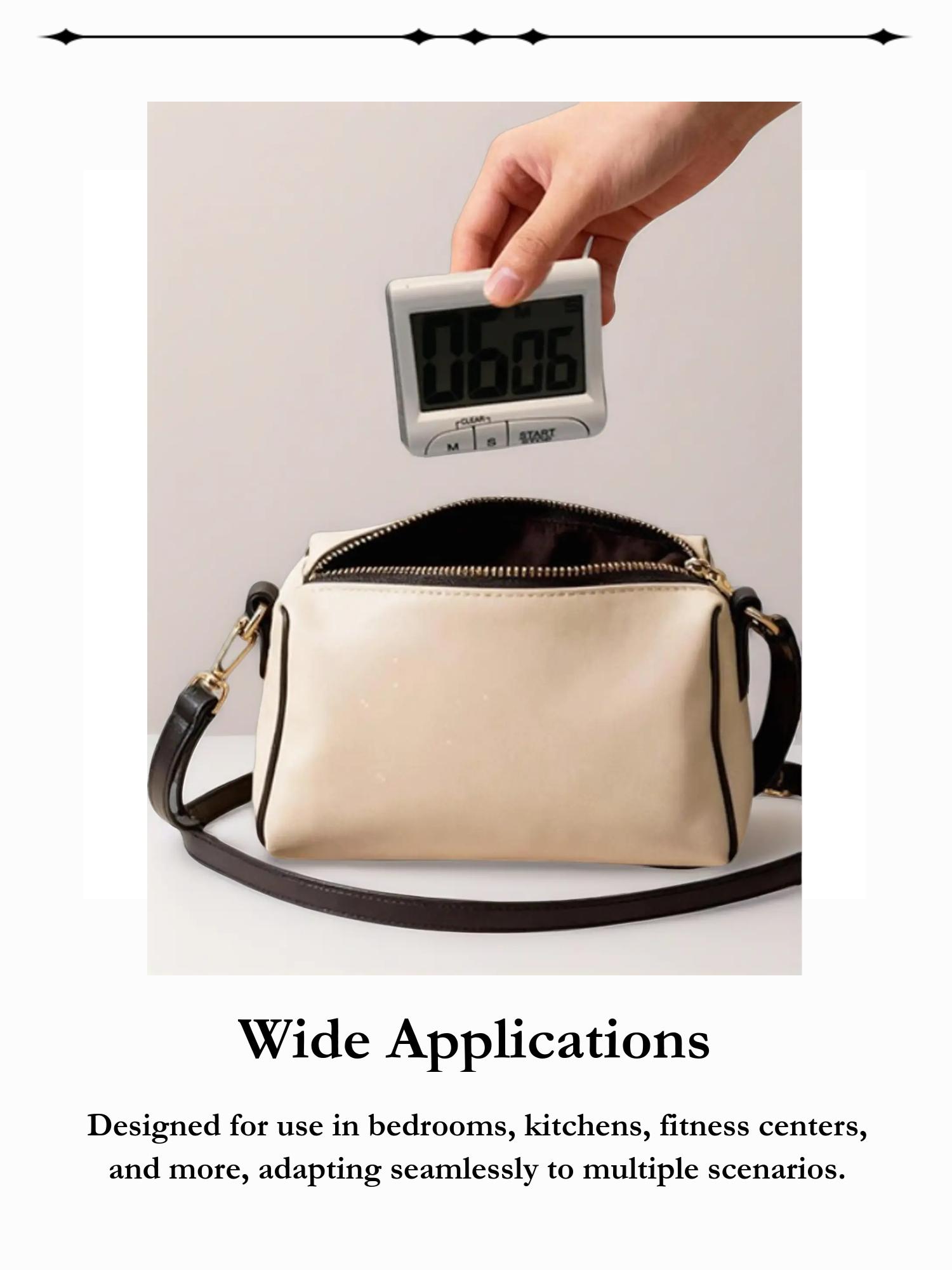 Large Screen Multifunctional Electronic Timer, Digital Timer, Magnetic Design, Countdown, Alarm, Stopwatch, Kitchen Baking, Office Study, Bedroom, Gym