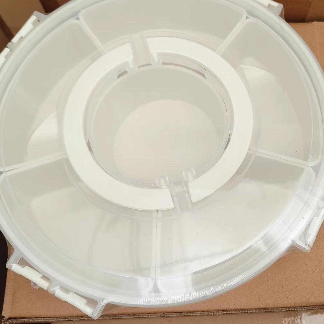 Home Snack Box, Candy Tray, Living Room Coffee Table Fruit Bowl, Rotating Compartment Easy Clean Storage Box, Household Organizer