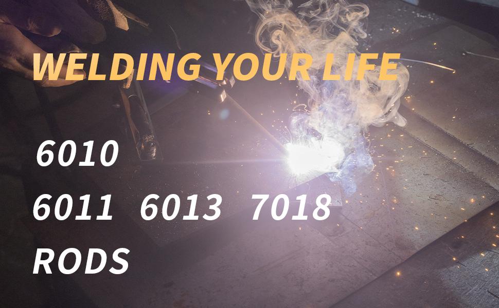 Puwu 110V 135A Rod Welder Digital Welder with Overheat Protection, Electrodes, Digital Screen, Quick Connectors, and Hot Start - Mini MMA Arc Welder