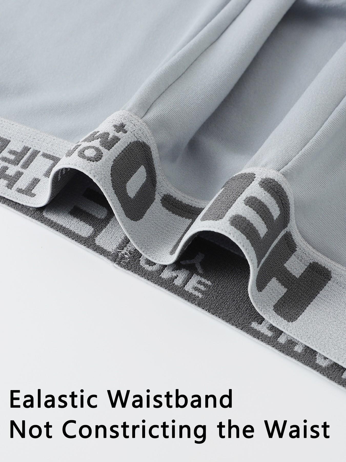 Light gray men's boxer briefs, solid color, soft and breathable, minimalist style men's underwear