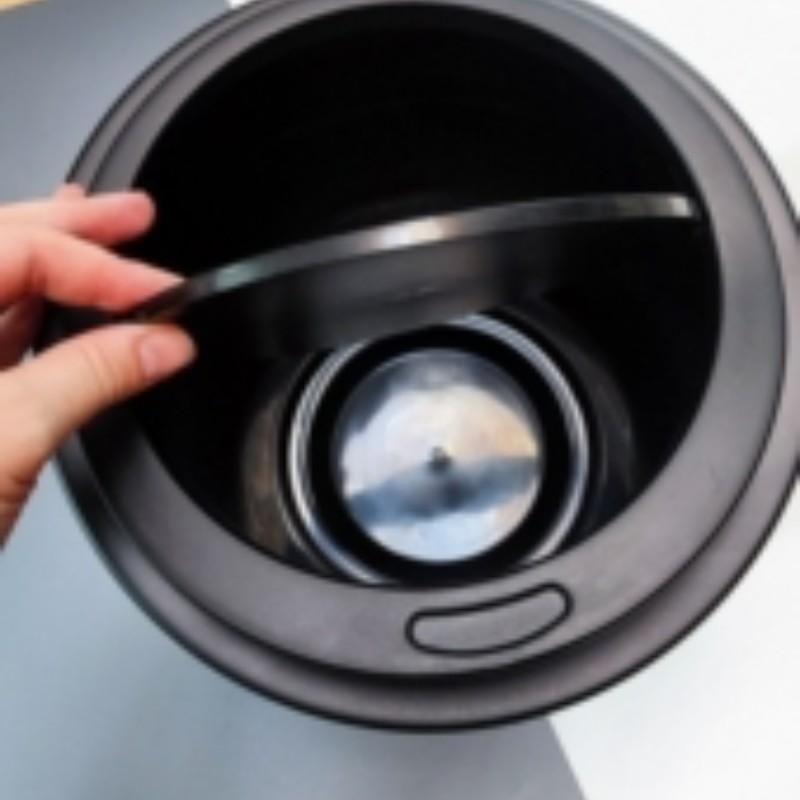 High-End Coffee Cup Design Trash Can, Home Use Waste Bin with Lid, Elegant Paper Basket for Living Room Bedroom Office