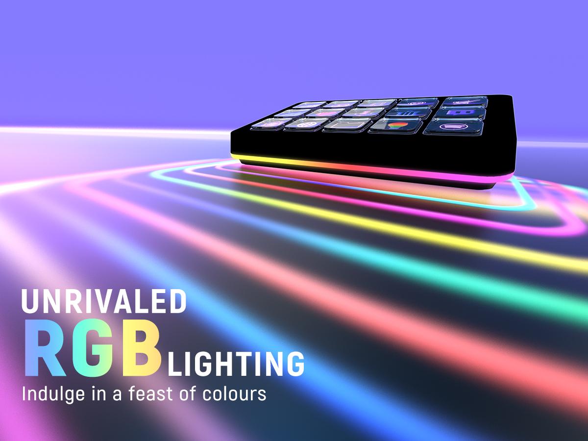 FIFINE D6 Gaming Stream Controller, Control Pad, AmpliGame Control Deck, with 15 Macro Keys, Streaming Keyboard with Trigger Actions in OBS/Twitch/YouTube, Shortcut Buttons Keypad Works with Mac and PC - AmpliGame D6