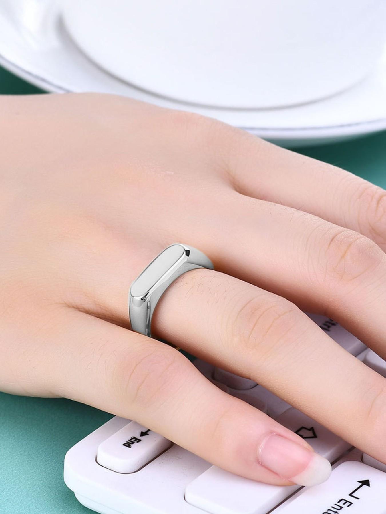 6mm Oval Cast Rectangular Her King His Queen Crown Couple Rings, Elegant Jewelry for Couples, Perfect Gift Idea
