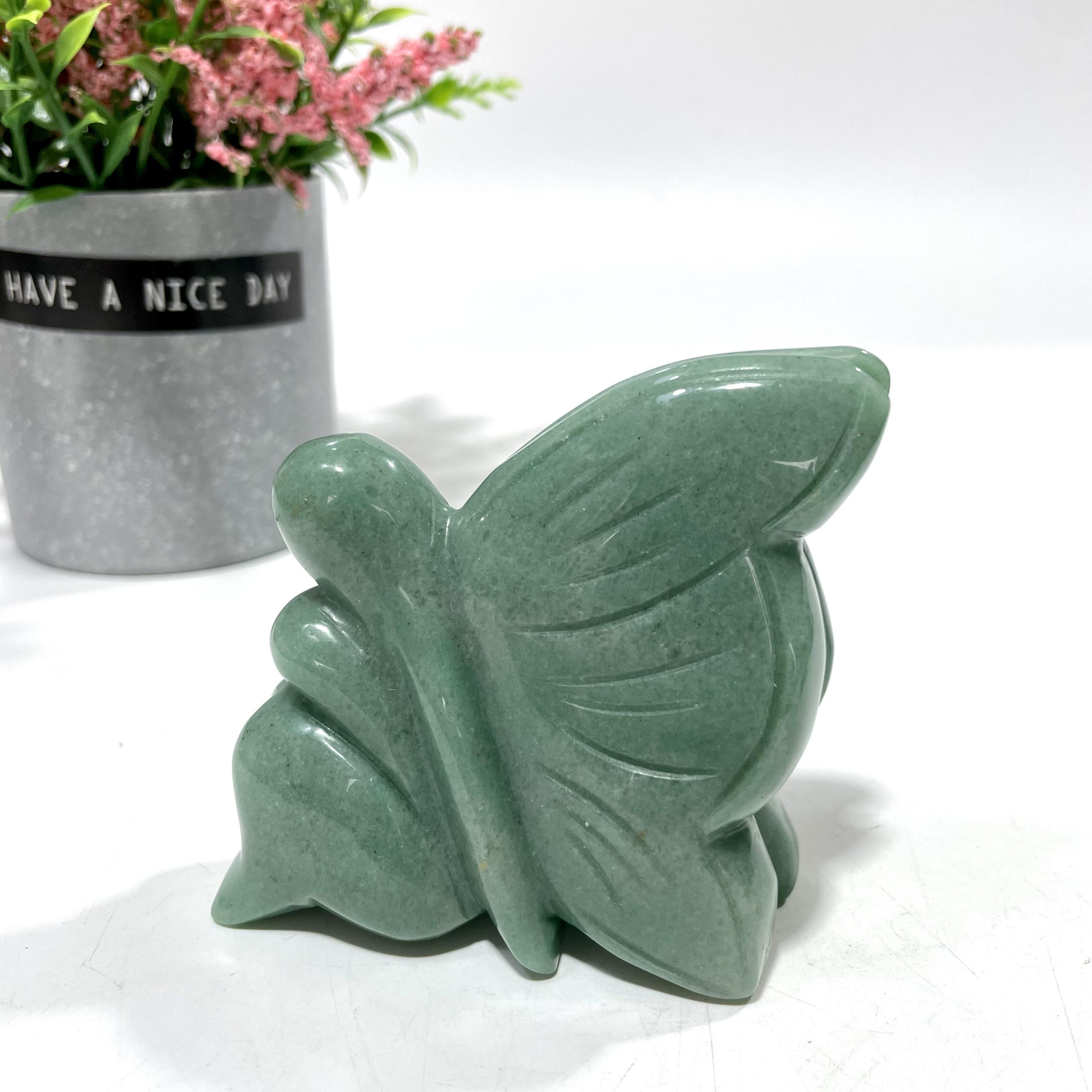 Green Aventurine Animal Crystal Carvings Flower Fairy Cat bird Tortoise Dolphin Bear Fish Seal Dinosaur Rhinoceros Frog Shark Carvings Healing Stones Natural Stone Chakra Balancing Reiki Home Office Decor From IG Crystal