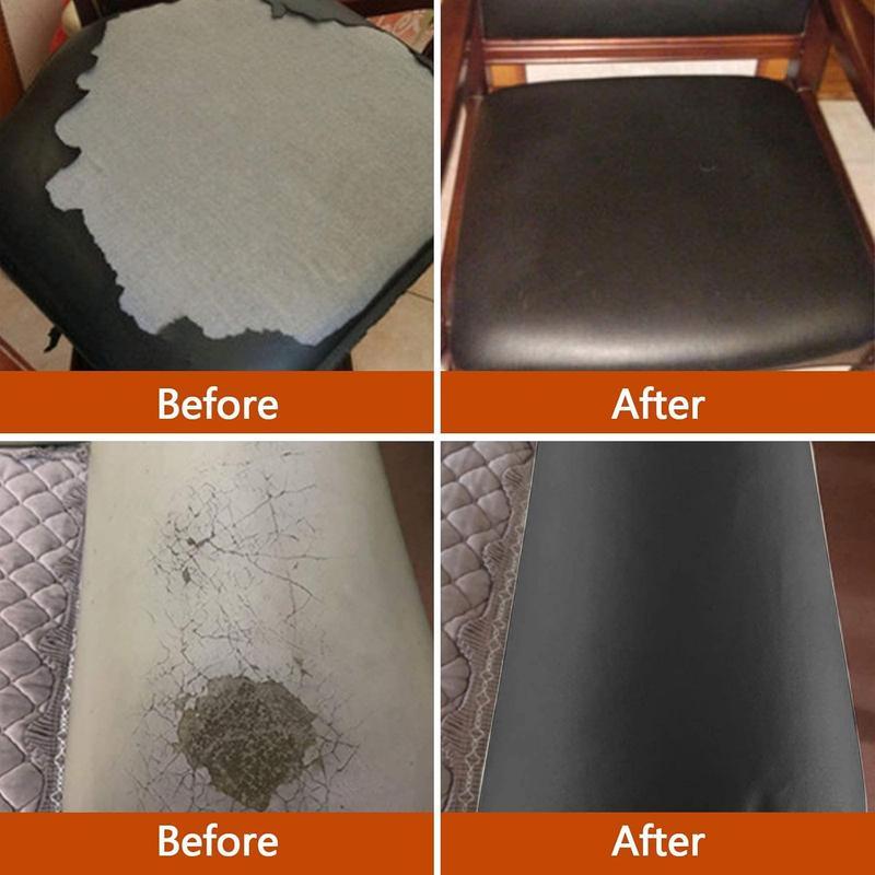 20*54 Inch Self-Adhesive Leather Sticker Patch Cuttable Sofa Repair,PVC Leatherette Waterproof Upholstery Fabric,Leather Stickers Self Adhesiveleather Repair Patch,for Car Seat, Couch, Chair