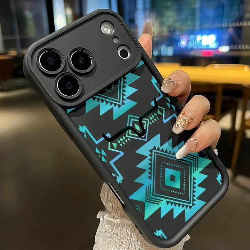 Rugged Protective Smartphone Case for iPhone 18 Pro Max 17 16 Plus 15 14 13 12 11 XR Air E Tribal Geometric Harmony Design, Full Coverage, Durable, Shockproof, Anti-Drop, Anti-Fingerprint, Flexible TPU Phone Accessory, Teen Boy Gift