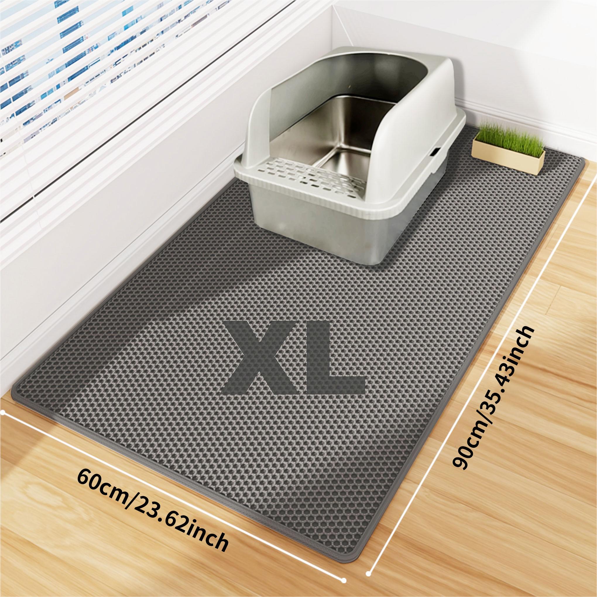Double Layer Cat Litter Mat, Efficient Splash-Proof Eva Material, Non-Slip and Easy to Clean, 55x75cm/60x90cm Sizes