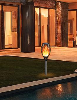 Upgraded Larger Solar Torch Lights, Waterproof Outdoor Dancing Flames Light, Flickering Flames Garden Lights, Landscape Decoration Pathway Patio Lights