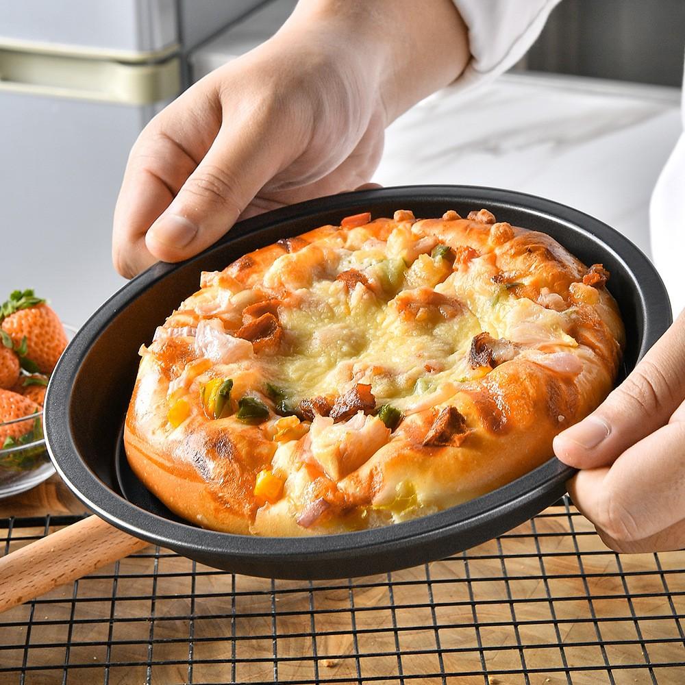 Thick Carbon Steel Non-Stick Round Cake Mold, Baking Tray, DIY Pizza Pan, Ideal for Home Bakers, Durable & Easy to Clean