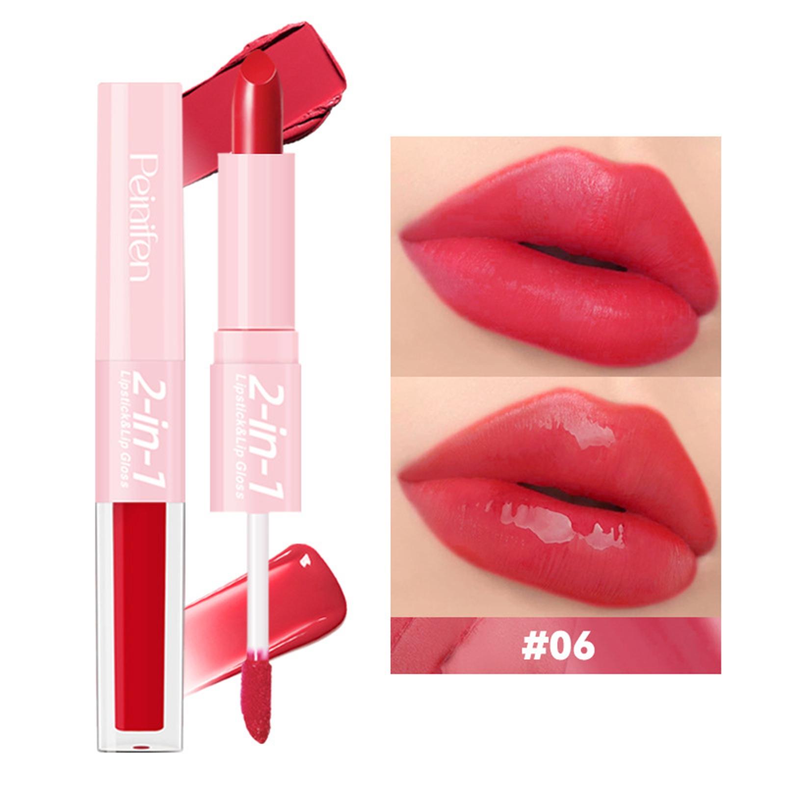 2in1 Matte Lip Gloss & Lipstick, Waterproof Long-Lasting, 6 Colors, 24-Hour Wear, Easy Application, All Skin Types, Perfect Gift