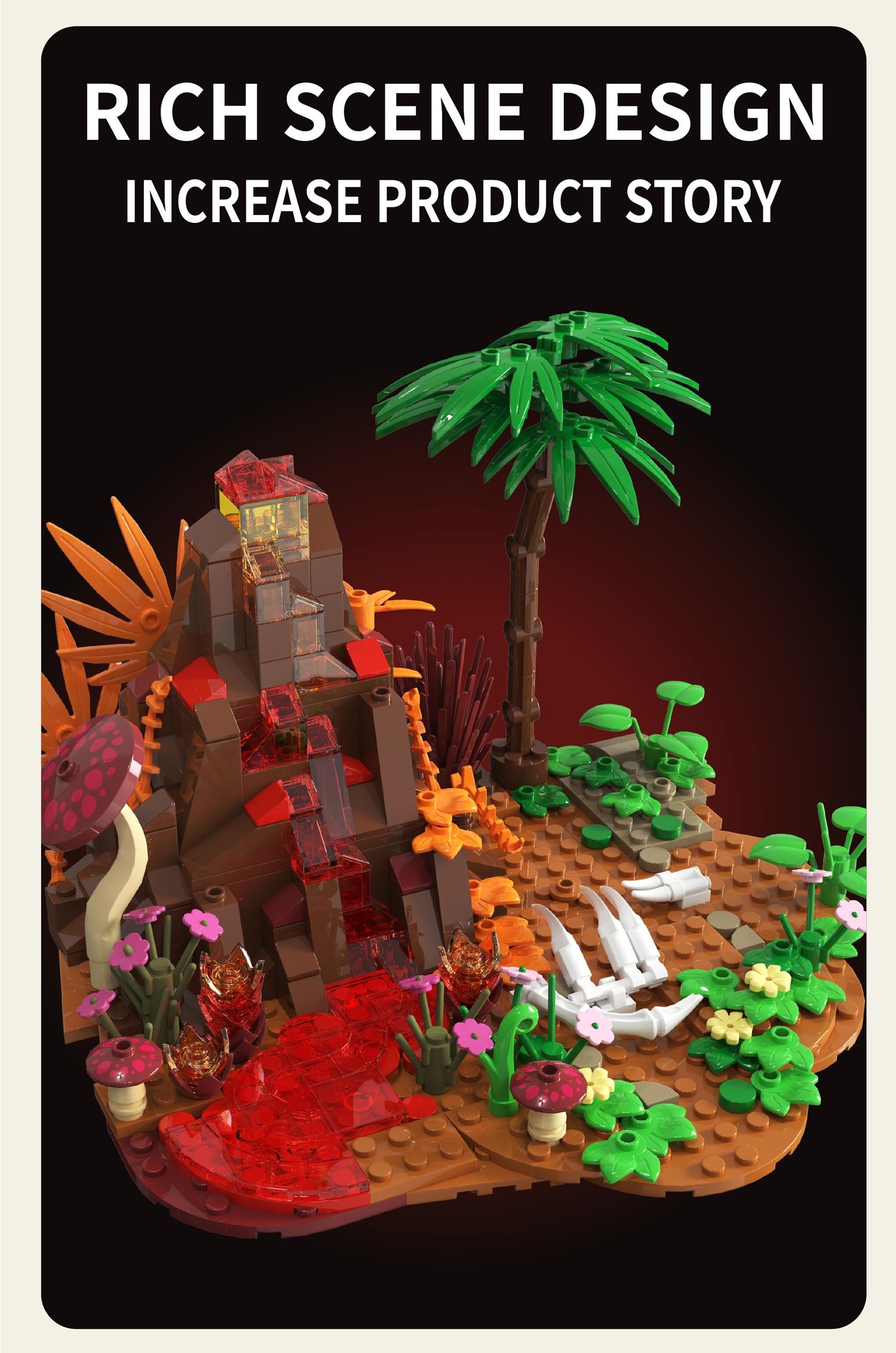 Cute T-Rex Building Block Set DIY Mini Dinosaur Model Desktop Decoration, Fun Creative Gift for Boys Girls Adults, Stress Relief Collectible