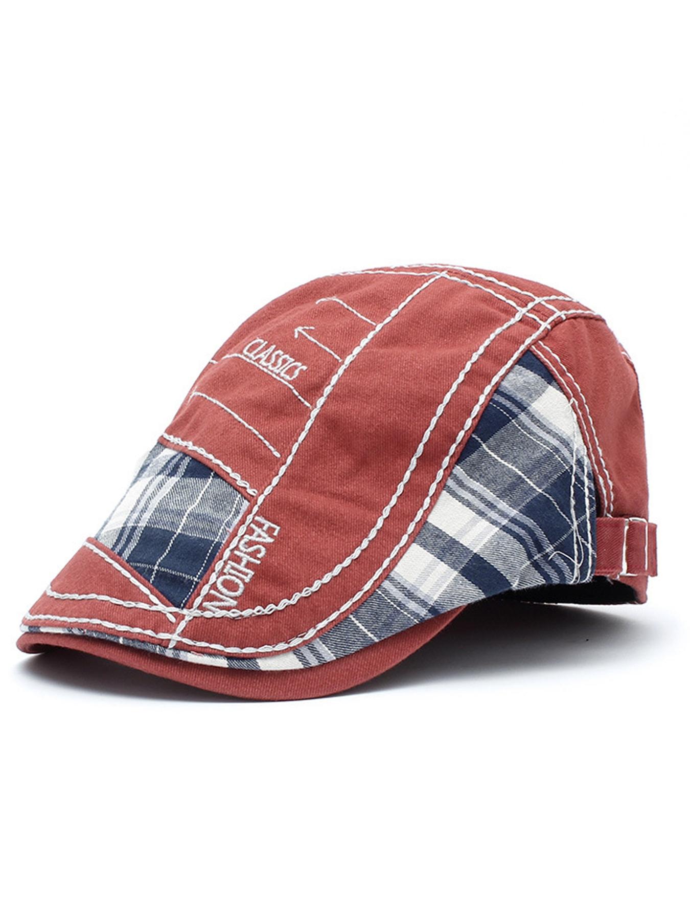 Newsboy Cap for Men Beret Hat Casual Buckle Adjustable Cabbie Gatsby Hats Driving Flat Caps