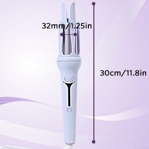 Automatic Curling Iron, Hair Curler Automatic Rotating, 1.25Inch Auto Rotating Curling Iron with 3 Temp& LCD Display,Ceramic Hair Curler Fast Heating Up Anti-Stuck Auto Shut-Off Dual Voltage