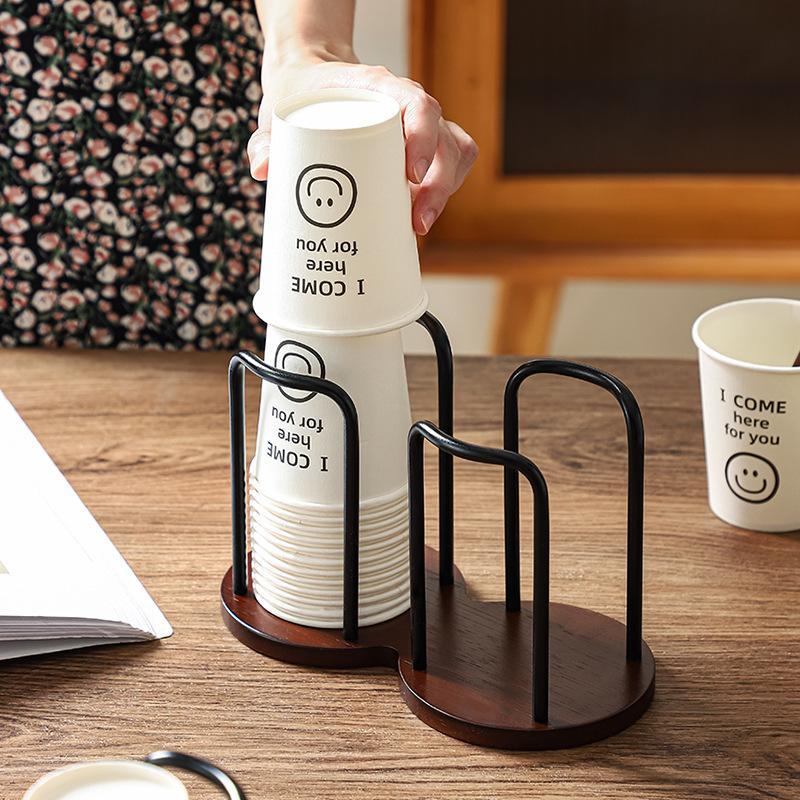 Practical Paper Cup Holder for Home and Coffee Shop, Multi-Functional Dispenser for Disposable Cups, Ideal for Storing Milk Tea and Coffee