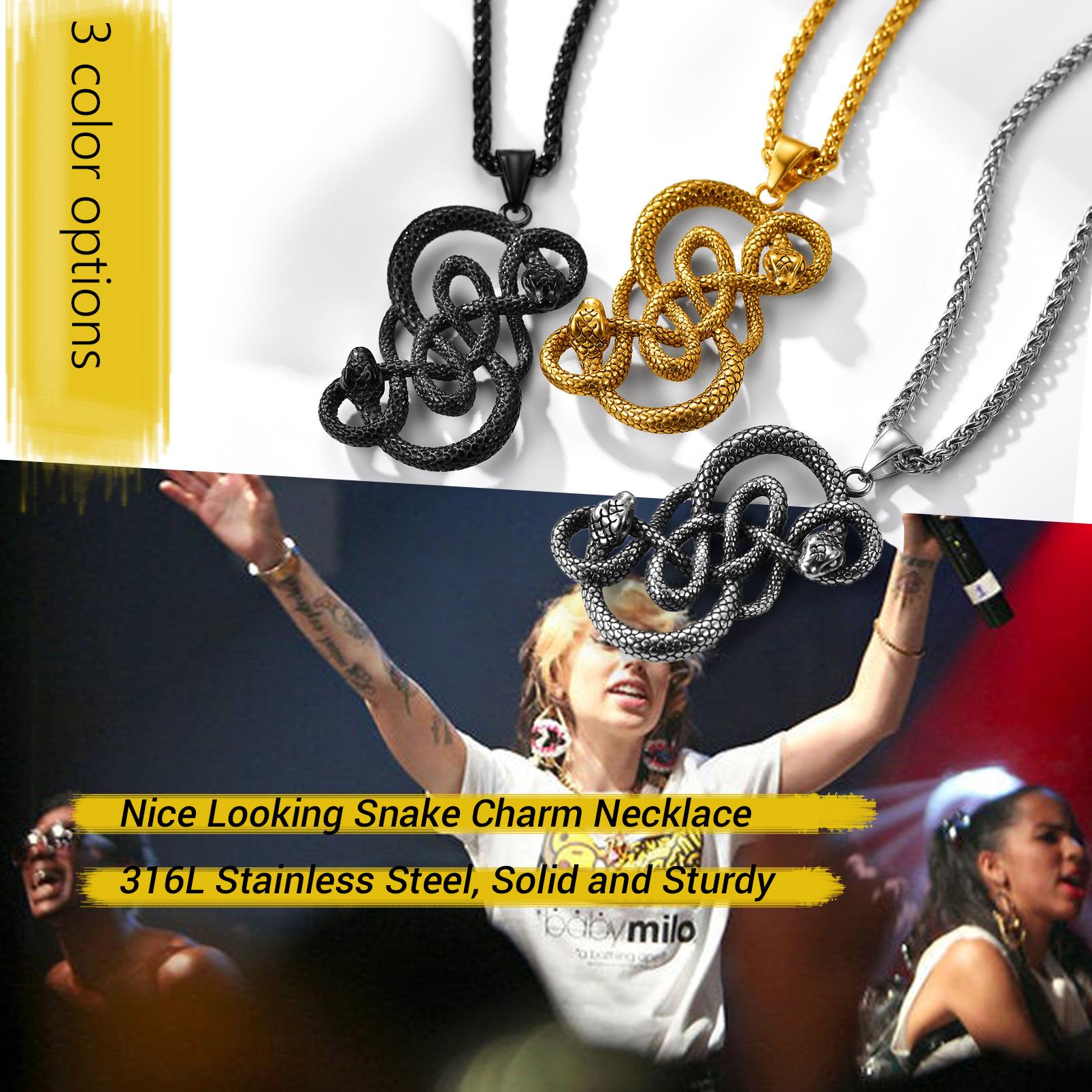 FaithHeart Stylish Herringbone Snake Chain Necklace for Women Men