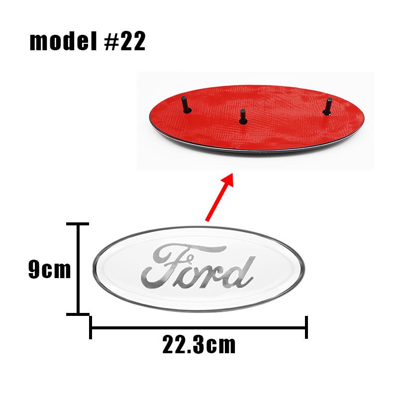 22.3cm 14.5cm Car Styling Logo Front Grille Emblem Rear Trunk Badge Accessories For Ford Mondeo MK2 MK4 F150 F250 F250 GT GT500 Decal For Cars