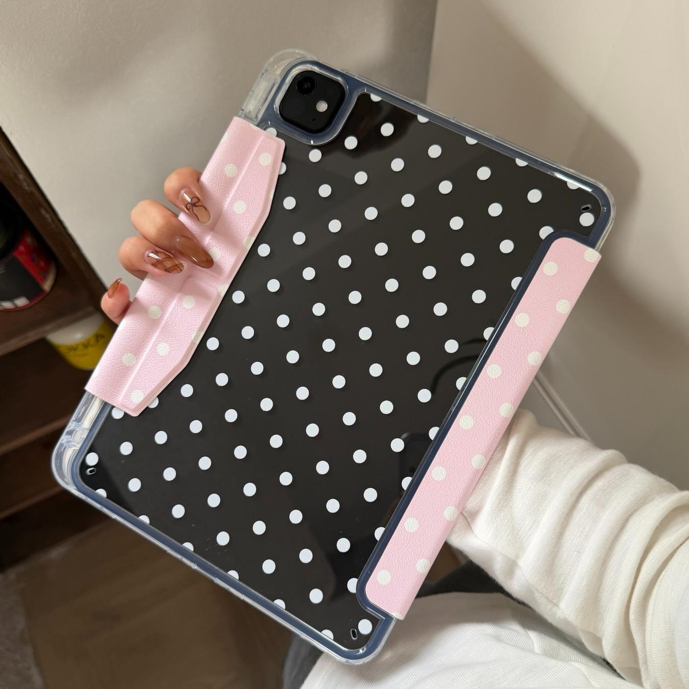 Acrylic Tablet Case for iPad Pro 12.9 Inch, Foldable Stand Design, Tablet Protective Cover, Durable Protection Cover, Stylish Gift for Girls & Women