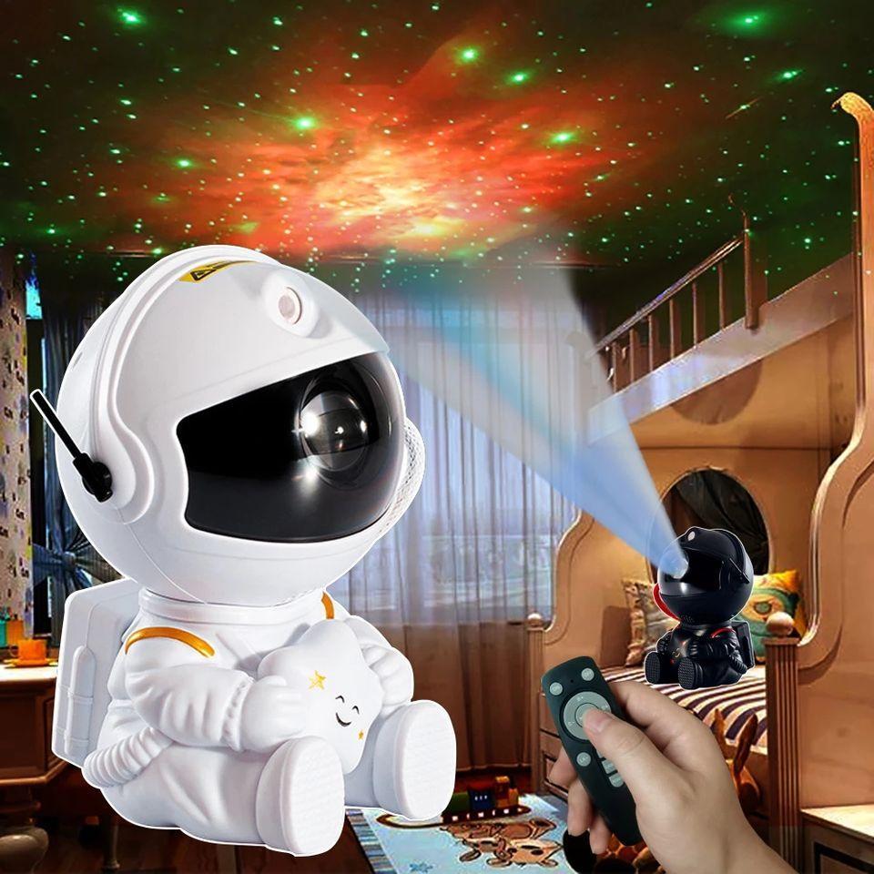 360 Degree Adjustable Astronaut Star Projector Night Light, Starry Sky Projector, Remote Control, Dimmable LED Lamp, Timer Function, Home Decor, Bedroom Lighting