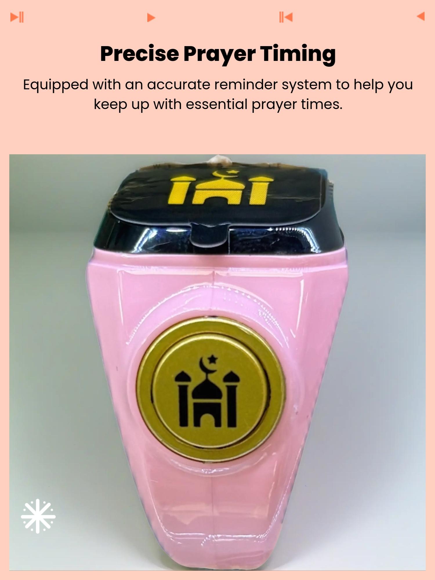 Smart Prayer Counting Ring, Precise Time Reminder + APP Tracking, Automatic Alarm, Waterproof Durable Muslim Prayer Helper