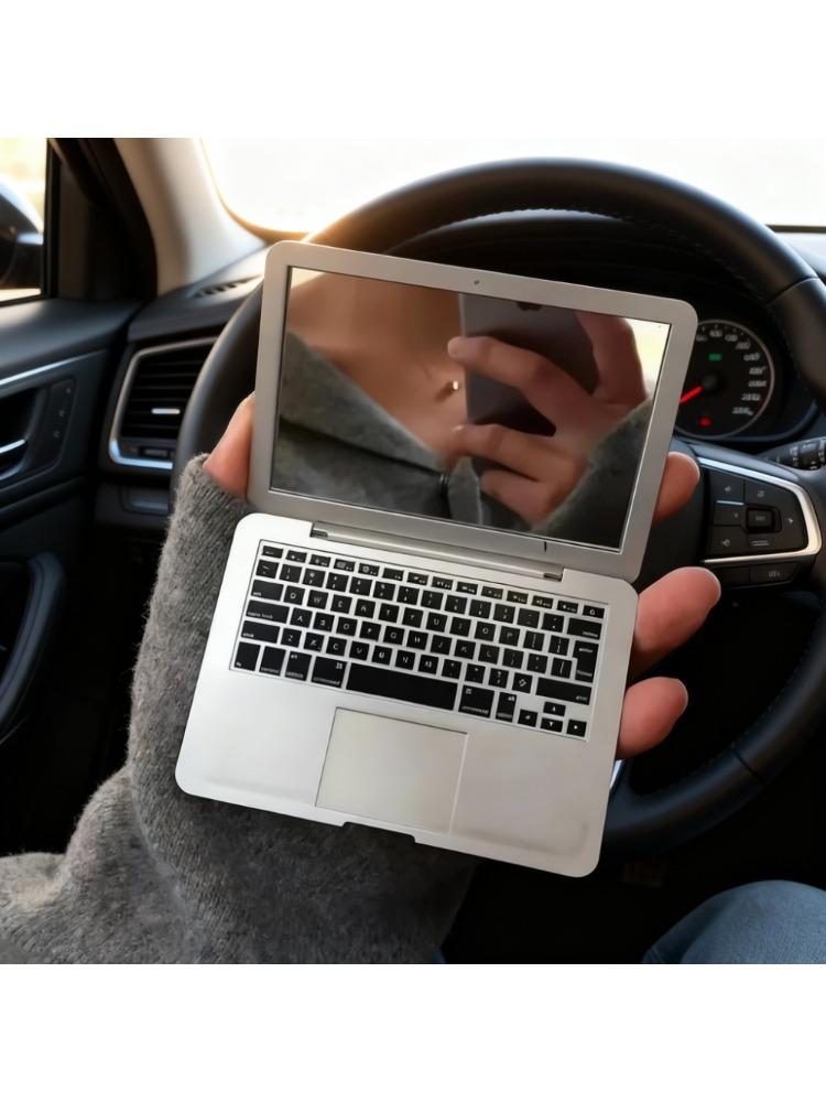 3 Pcs Creative Portable Mini Computer Mirror Foldable Laptop Shape Makeup Mirror High Quality Pocket Mirror Beauty Makeup Mirror