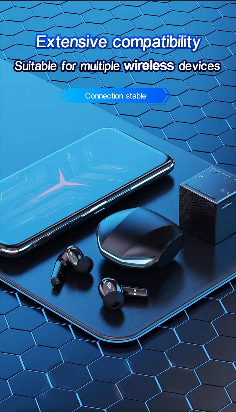 TWS Cool Gaming Earbuds with Charging Case, Long Battery Life, Stereo Sound, Type-C Charging, Fast Charging Earbuds, Perfect Gift for Boys and Girls, Portable Wireless Headphones, Multifunctional Earbuds, True Wireless Headset