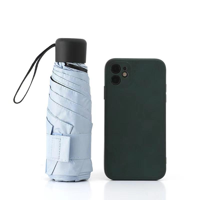 Small parasols umbrella portable pocket umbrella travel portable compact umbrella mini paraguas Very lightweight, suitable for outdoor travel to block sunlight (suitable for one person)