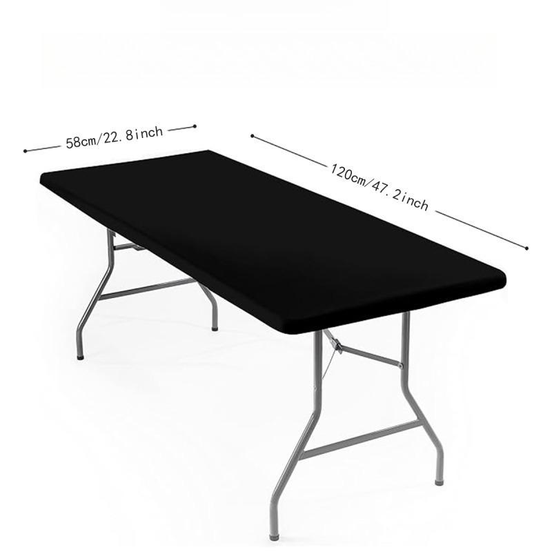 Polyester Rectangular Elastic Universal Protective Cover For Home Parties, Banquets, Picnics, Wedding Decorations, Rectangle Tablecloth