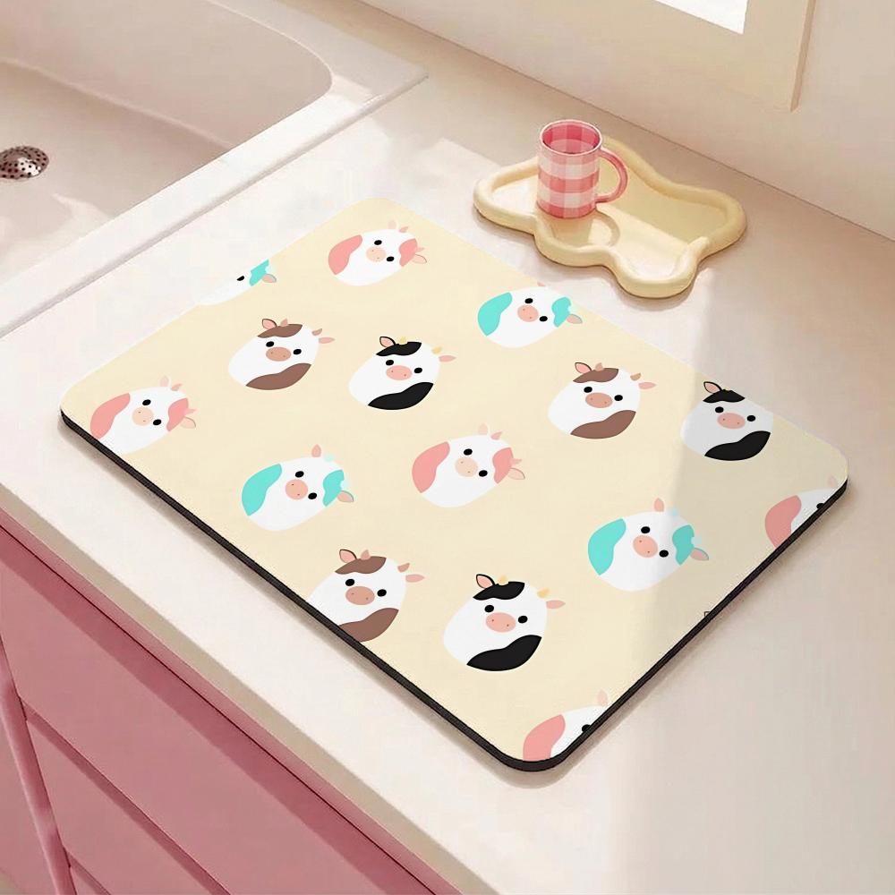 Squishy S-SsquishmallowsS Floor Mat Eco Friendly Diatomite Antibacterial Odor Resistant Floor Mat Super Absorbent Quick Drying Non Slip Washable Bath Rug for Kitchen Bathroom Shower Home Decor