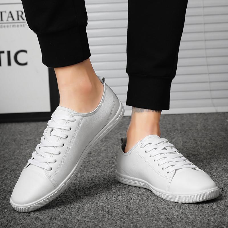 Men & Women High-End Cow Leather Shoes, Lightweight Soft Sole Non-Slip Footwear, Versatile Casual  for Daily Wearfor All Seasons