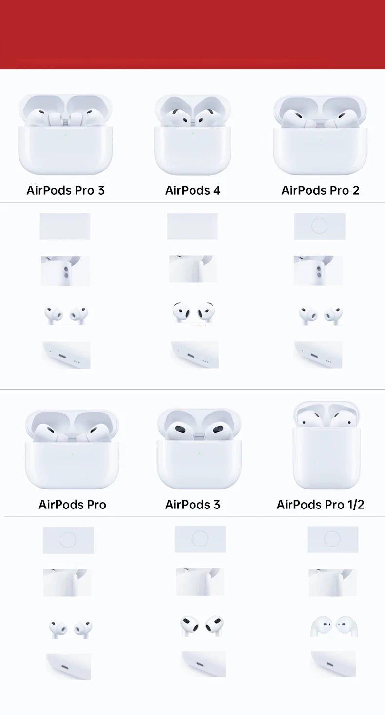 For AirPods Pro 3 2026 Case Soft Silicone Headhone Shockproof Cover for AirPods 2 4 3 2 1 Pro2 Pro3 with Hook