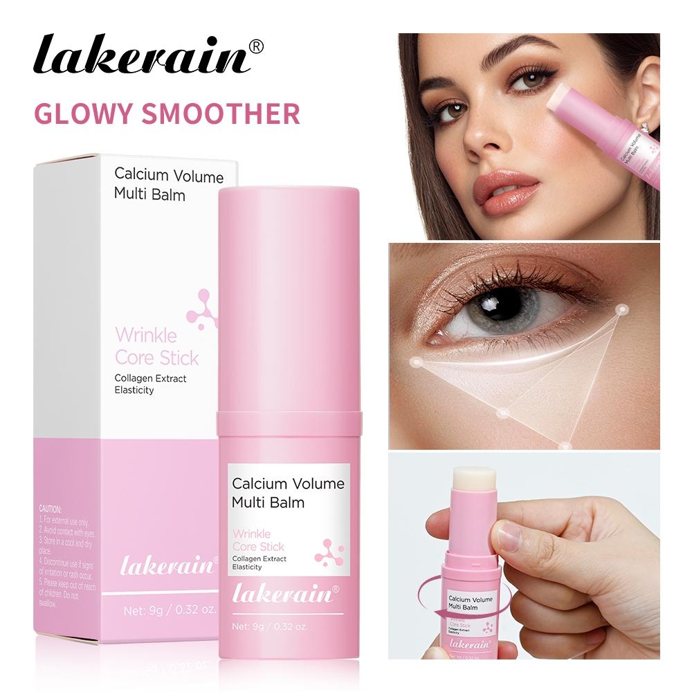 Lakerain Moisturizing Eye Multi Balm, Wrinkle Core Stick with Collagen, Firming Moisturizer Stick, Under Eye Balm, Brightener & Tightener for Improving Fine Lines Dark Circles and Puffiness, Non-Greasy, Lightweight, Skin Care, Eye Care Routine