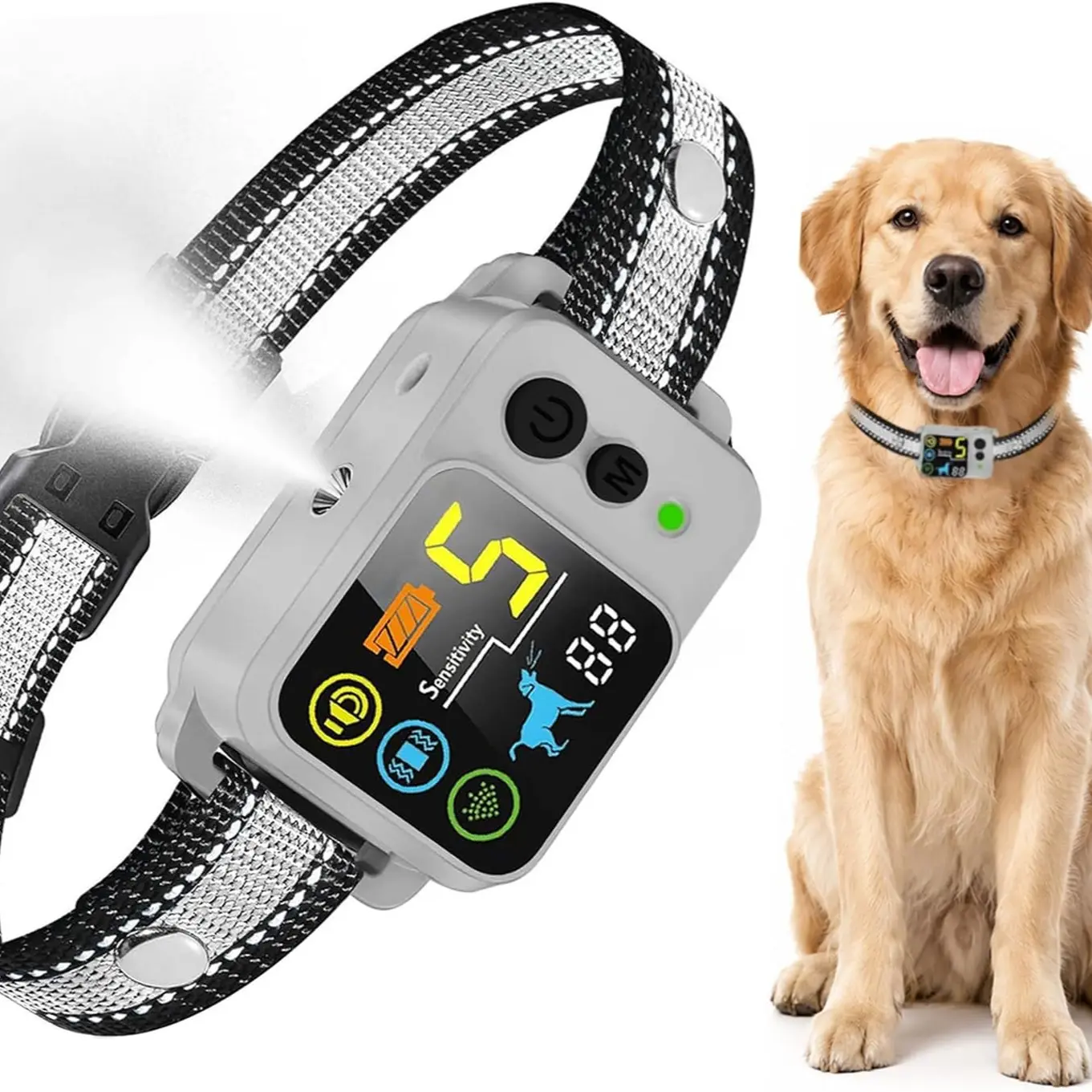 Anti-Bark Collar with Citronella for Dogs, Training Collar with Spray, 5 Sensitivity Levels, 5 Modes, Automatic Stop Barking