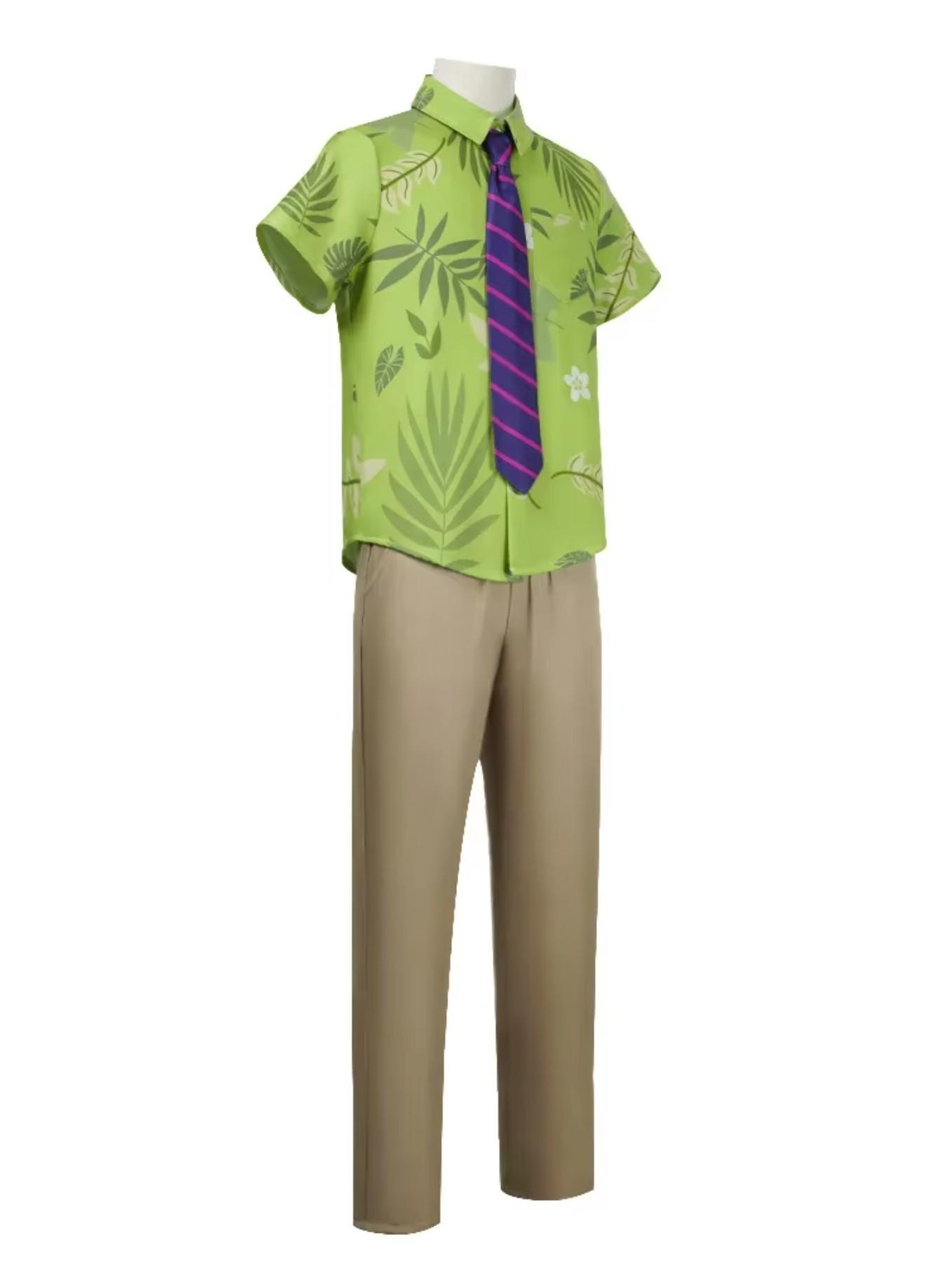 Zootopia Adult Nick Fox Officer Cosplay Costume, Shirt Jacket Outerwear, Daily Casual Suit, Slim-Fitting Cartoon Pattern
