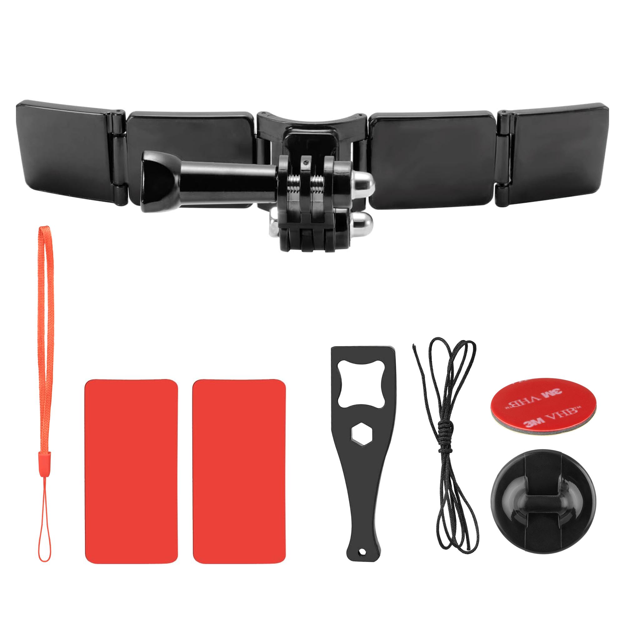 Motorcycle Helmet Chin Mount, Hinge-Mounted Bracket, Compatible with ...
