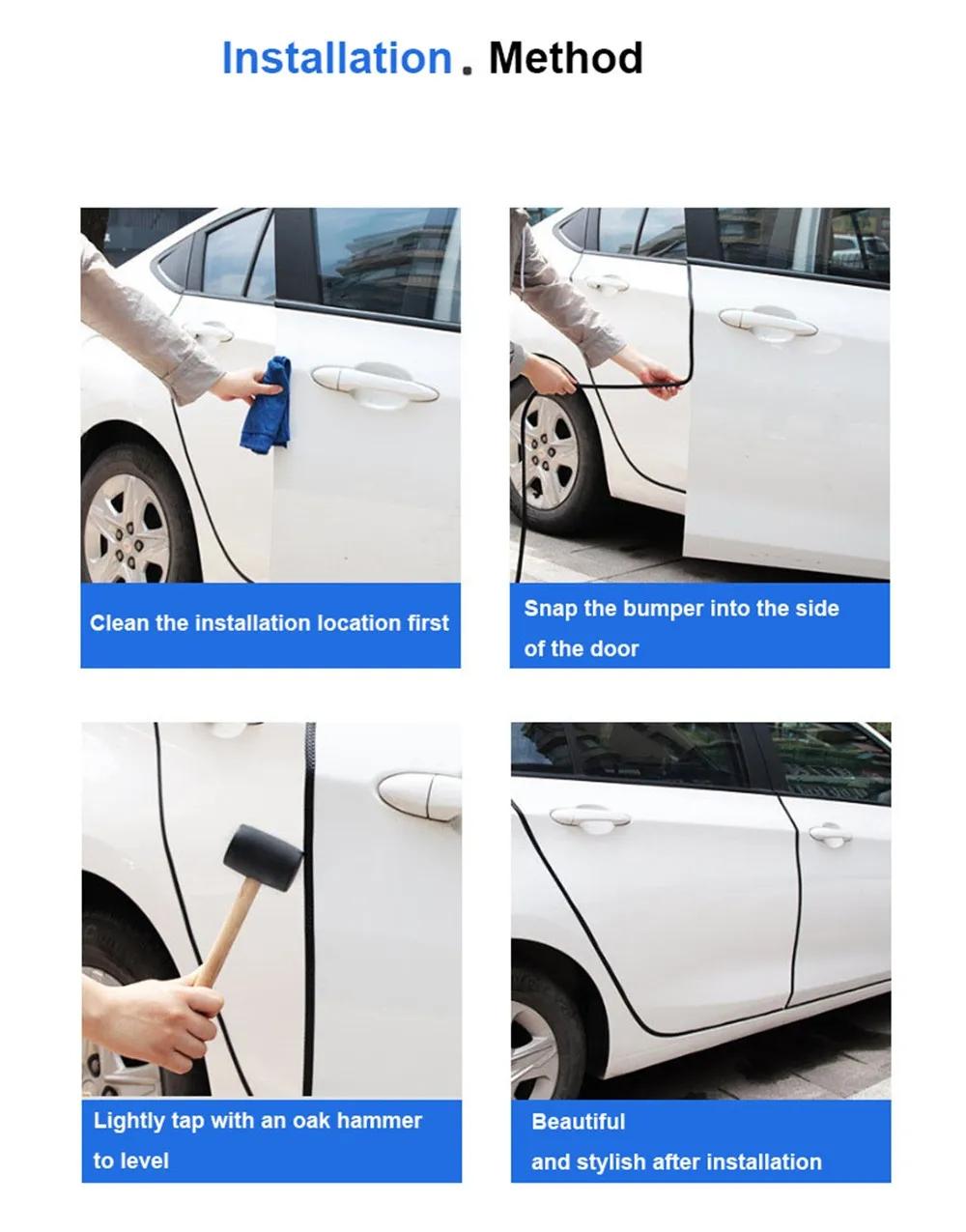 Universal Car Door Bumper Strip, Anti-Scratch Edge Protector, Prevents Scratches and Dents, Protect Your Car, Easy Installation