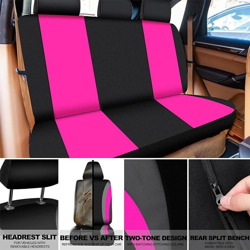 45pcs Car Seat Covers & Interior Accessories Set: Thin Summer Polyester Five-Seat Car Seat Covers, Plush Steering Wheel Cover and Other Ornaments, Suitable for Most Cars and SUVs